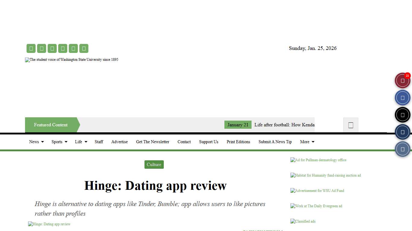 Hinge: Dating app review – The Daily Evergreen